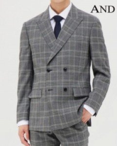 [ANDZ by ZIOZIA] 글렌체크 더블 정장자켓 (BZA2SB1251)