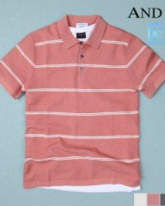 [ANDZ by ZIOZIA] 스트라이프 니트 카라 티셔츠 (BZB2ET1201)