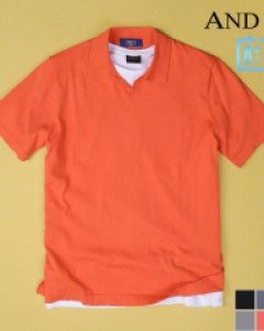 [ANDZ by ZIOZIA] 쿨터치 워셔블 슬릿넥 반팔 카라 니트 (BLB2ET1001)