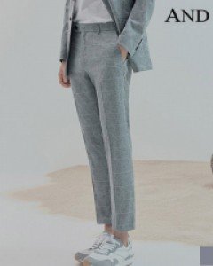 [ANDZ by ZIOZIA] 린넨 혼방 글렌 체크 팬츠 (BLA2PP1054)
