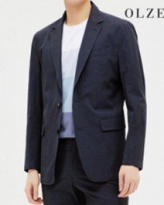 [올젠] [LAST SIZE 95]린넨 혼방 투톤 조직 셋업 자켓 (ZOA2KG1302)