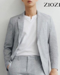 [지오지아] [LAST ONE]에어도트 스트라이프 셋업 자켓 (AAA2KG1608)