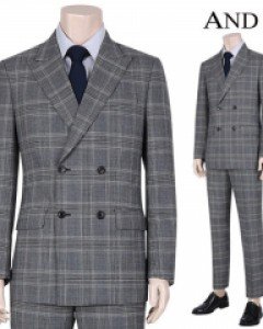 [ANDZ by ZIOZIA] 슬림 글랜체크 더블 정장세트 (BZA2SB1251_BZA2SP1251)