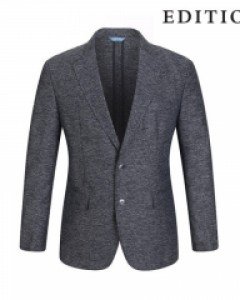 [에디션] 멜란지 네이비 폴리 썸머 자켓 (NEZ2KG1603)