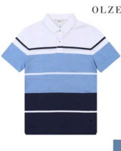 [올젠] [LAST ONE]쿨 컬러 블록 카라 티셔츠  (ZOZ2TT1306)