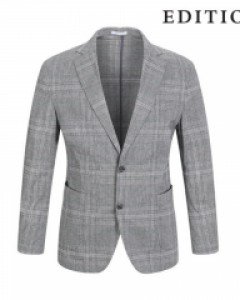 [에디션] 글렌체크 린넨 스트레치 자켓 (NEA2KG1601)