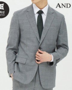 [ANDZ by ZIOZIA] 그레이 윈도우체크 이모션 임팩트 정장자켓 (BZB2SB1105)