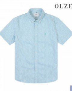 [올젠] 에어 스트라이프 반팔 셔츠 (ZOB2WC1358)