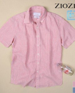 [지오지아] 반팔 린넨 블랜드 캐주얼 셔츠 A (ABB2WC1201_A)