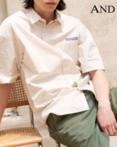 [ANDZ by ZIOZIA] LNL 라인 오버핏 반팔 셔츠 (BZA2WC1152)