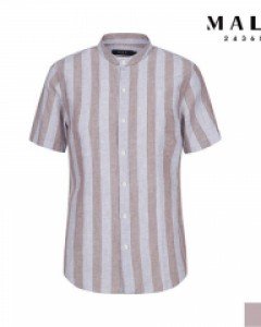 [매일24365] 블럭배색 스트라이프 헨리넥 반팔 셔츠 (VRZ2WC1335)
