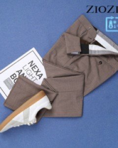 [지오지아] 울혼방 베이지 허리밴딩 슬랙스 (ABA5PP1704)