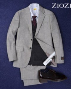 [지오지아] 캐시미어 블렌드 베이지 스트레치 정장세트 (AAB4SB1401_AAB4SP1401_LBE)