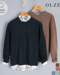 [이월][올젠] 캐시미어 블랜디드 라운드 니트 I (ZOB4ER1301)