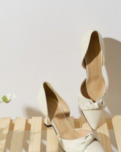 성수동수제화 HANDMADE[오보에다모르] 사이드오픈 리본포인트 힐 OSP4365