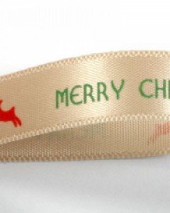 MERRY CHRISTMAS 사슴, 연베이지 (10mm)