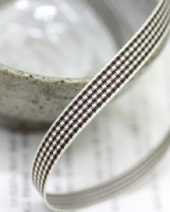 연밤색 잔체크 (10mm)