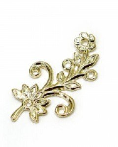 한줄기꽃금속장식 (20*35mm)