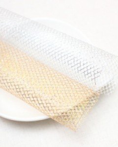 메탈릭망사원단리본 (220mm)
