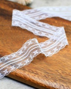 더블엑스꽃망사레이스 원단[284] (30mm)