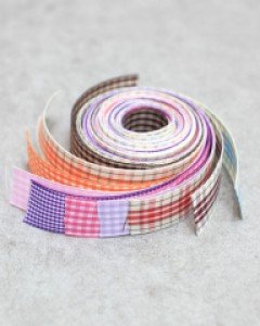 [랜덤패키지] 체크리본끈 선물포장 (15/25mm)