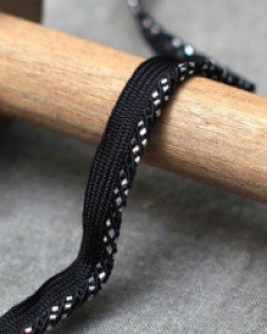 실버블랙 미니파이핑 레이스원단[322] (10mm)