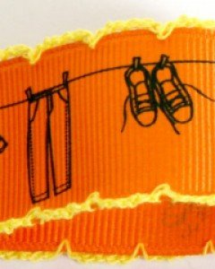 밝은햇살엔~빨래골지, 오렌지(노랑)피코트 (25mm)