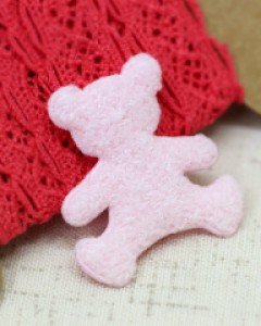 털원단곰돌이초음파, 핑크 (31*34mm)