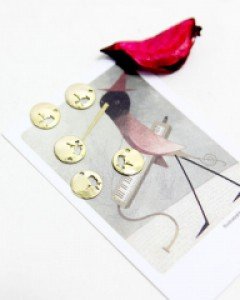 원형참새금속장식 (10mm)