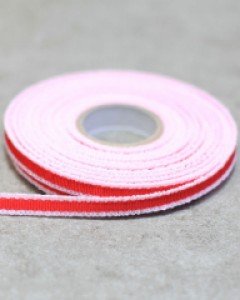 (초특가) 빨강-핑크 버블원단리본 (10mm 10마) 선물 포장리본 끈