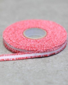 (초특가) 핑크-연빨강 버블원단리본 (10mm 10마) 선물 포장리본 끈