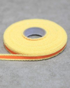 (초특가) 오렌지-노랑 버블원단리본 (10mm 10마) 선물 포장리본 끈