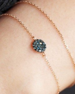 [E16B 22] 14k 블루다이아 서클 팔찌(L사이즈)