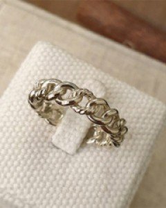 [E21R 28] 14k 샴페인 골드 볼륨 체인 반지