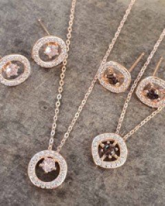 [E23SET 20] 베이직 지르콘 귀걸이&목걸이