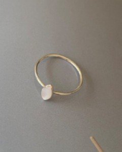 pearl silver ring