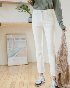 8OA0298_와편해 히든밴딩 슬림 일자팬츠