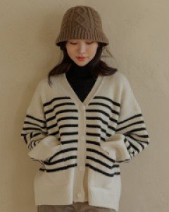 8FO0190HH_기퍼 여유핏 단가라 가디건