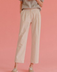 5DA27620AA_아먼 바스락코튼 투핀턱 비죠팬츠