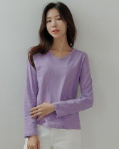 6DA28537HH_1+1 제린 바인딩 브이넥 슬라브티