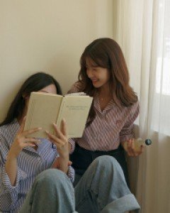 5DA28746HH_다링 구김적은 자수 스트라이프셔츠