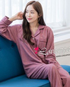 [러브어필] 국산 건강에 좋고 따뜻한 순면 압축기모 상하 여자잠옷(WP9508)수면잠옷 겨울용