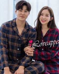 [러브어필] 국산 체크 압축기모 럭셔리 상하 커플잠옷(WP9513,M9513)고급원단 수면잠옷 겨울용