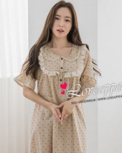 [러브어필] 국산 시원한 60수 아사면 플라워 원피스 여자잠옷(WD9536)신혼여행 결혼웨딩선물 여름용