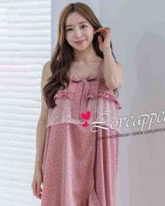 [러브어필] 국산 실크느낌 리본장식 끈스타일(9559SG)골프가운 목욕가운 원피스잠옷