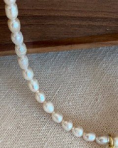 골드볼 pearl necklace