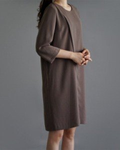 Oblique-line tuck onepiece - 2c