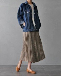 DK Check Pleats Skirt - 2c