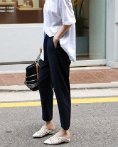 Rib linen slack - 2c