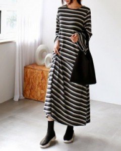 Harry Stripe Long Dress - 2c